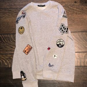 Obey gray crew neck hoodie